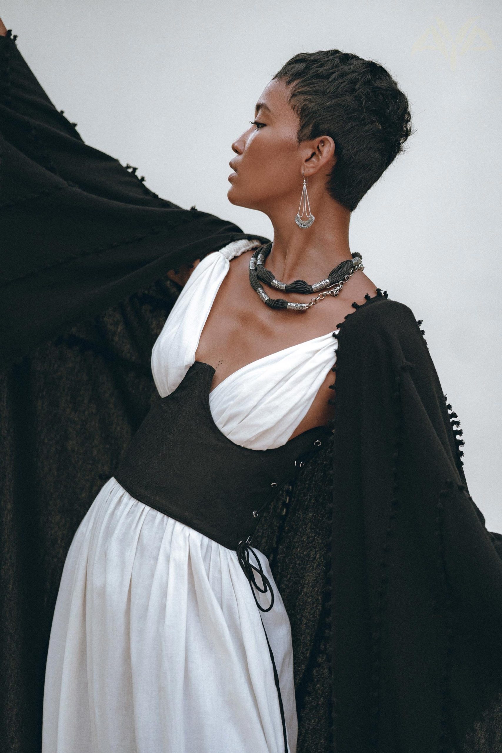 Black Poncho Robe Boho Cape For Women Prom