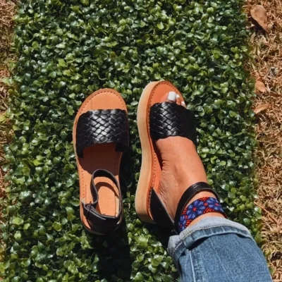 Handwoven Leather Open Toe Huarache Sandal All Sizes