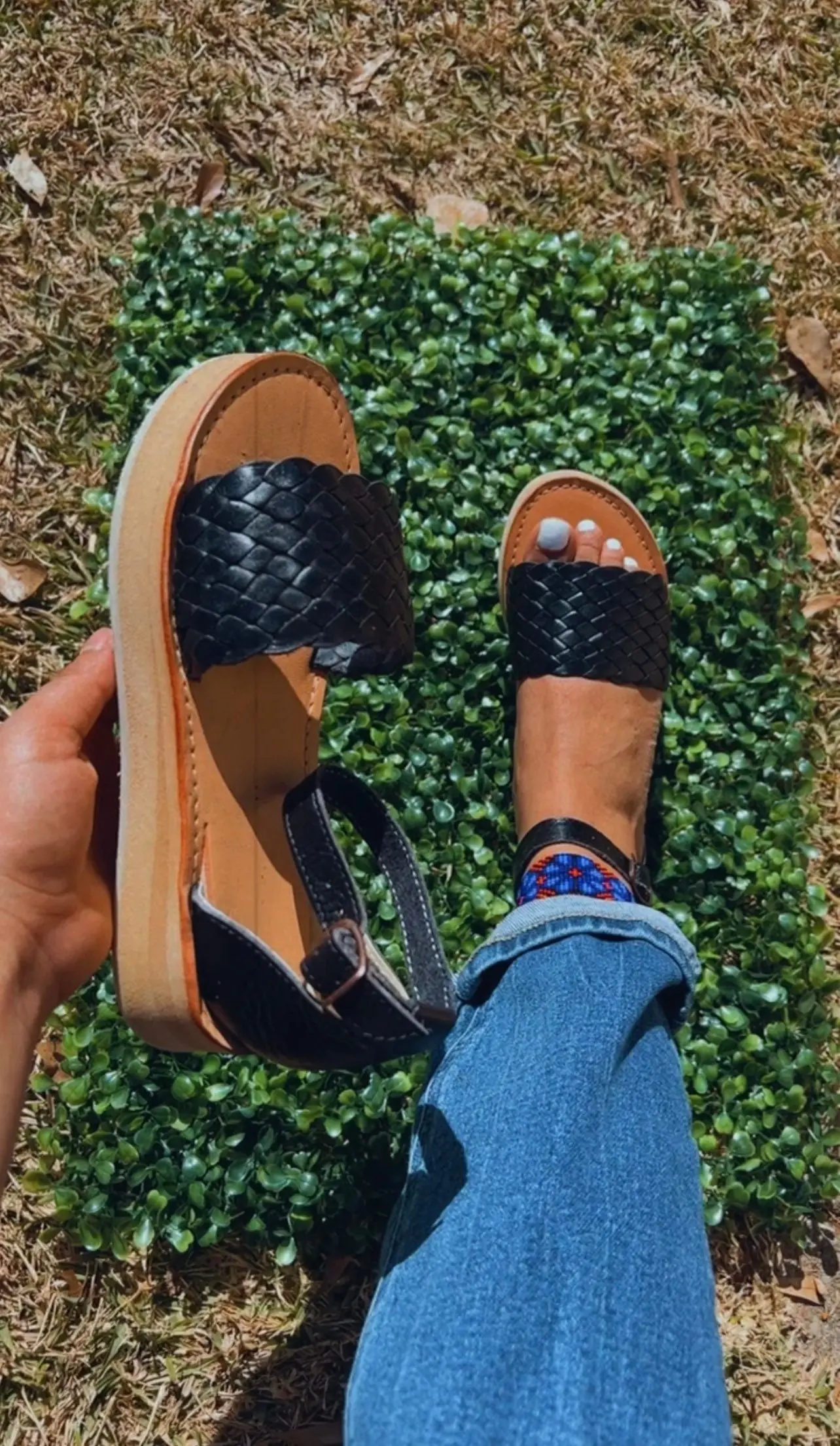 Handwoven Leather Open Toe Huarache Sandal All Sizes