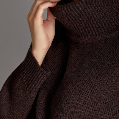 Oversized Turtleneck Sweater Warm Mohair Wool Baggy Long